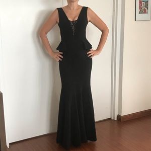 BCBG Maxazria long black sexy gown
